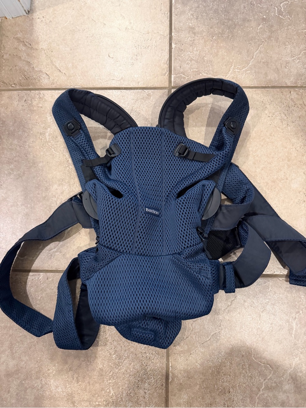 Navy blue baby bjorn mesh mini carrier